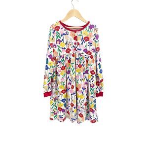 Hanna Andersson Play, Day-dress Floral Long Sleeve Girl’s Size 10 Bright Soft